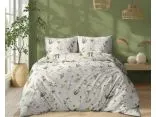 Pościel bawełniana 220x200 +2/70x80 polne kwiatki na kremowym tle wz.5339 a